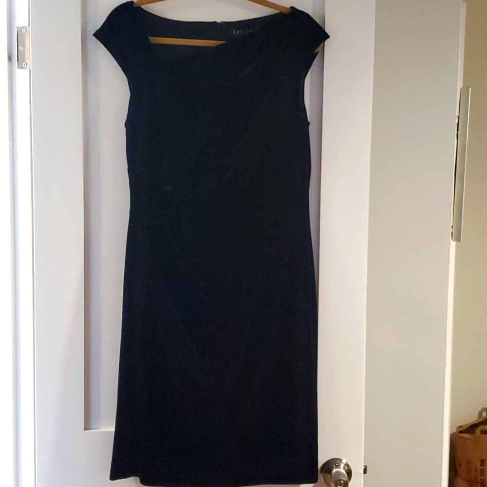 Lauren Ralph Lauren Black Velvet Dress Size 12